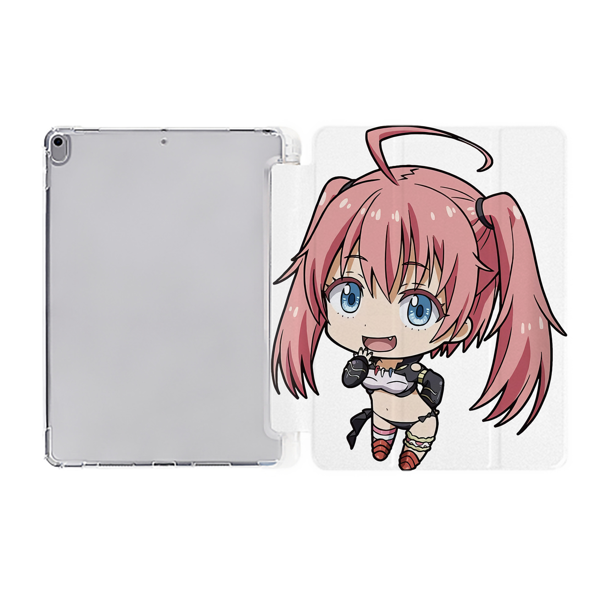 （画像用） 転スラ Regarding Reincarnated to Slime IPad ケース ペン収納付き 三つ折りスタンド PUレザー×シリコン 対応機種9.5/10.5/10.9インチ